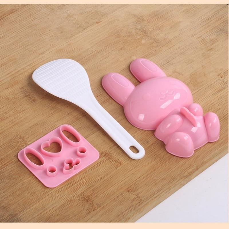 Rabbit Rice Ball Mold  Baby DIY Rice  Sushi Modeling  Press Mould, Cover Rice  Curry Rice Mould Thre