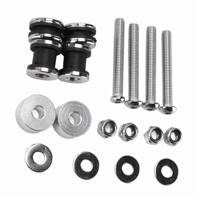 Backrest Sissy Bar Mounting Bolts Waterproof Motorcycle Docking Hardware Kit Chrome Finished for