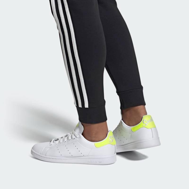 Adidas Stan Smith White Neon Yellow Sneakers EE5820