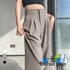 Real Shot 2026 Summer Ice Silk Sun Protection High-Waist Wide-Leg Suit Pants for Women