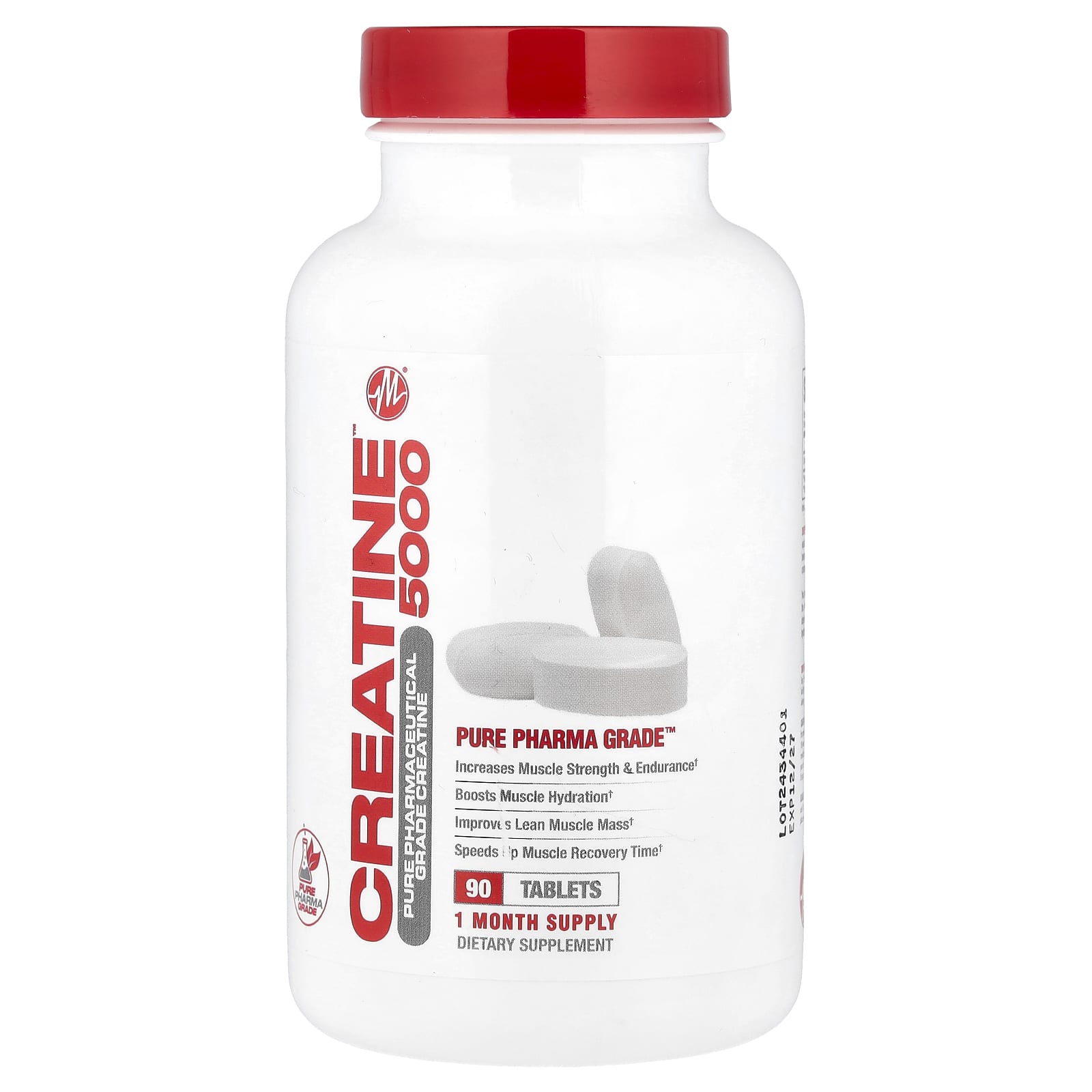 

Creatine 5000™, 90 tablets (1,666 mg per tablet)