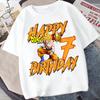 T-shirt a maniche corte per bambino Dragon Ball Stampa Numero Compleanno Cotone Pullover Ragazzi Estate Casual Girocollo Top Regalo di Compleanno per Bambini