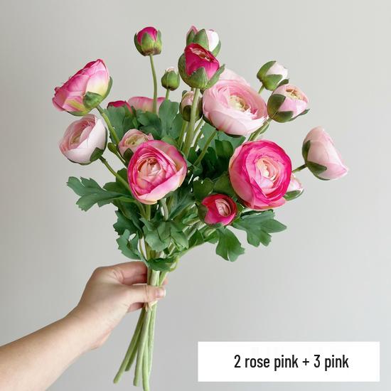 High-Quality Silk Ranunculus, Lotus, and Peony Artificial Flowers for Home Decor or Photography Props