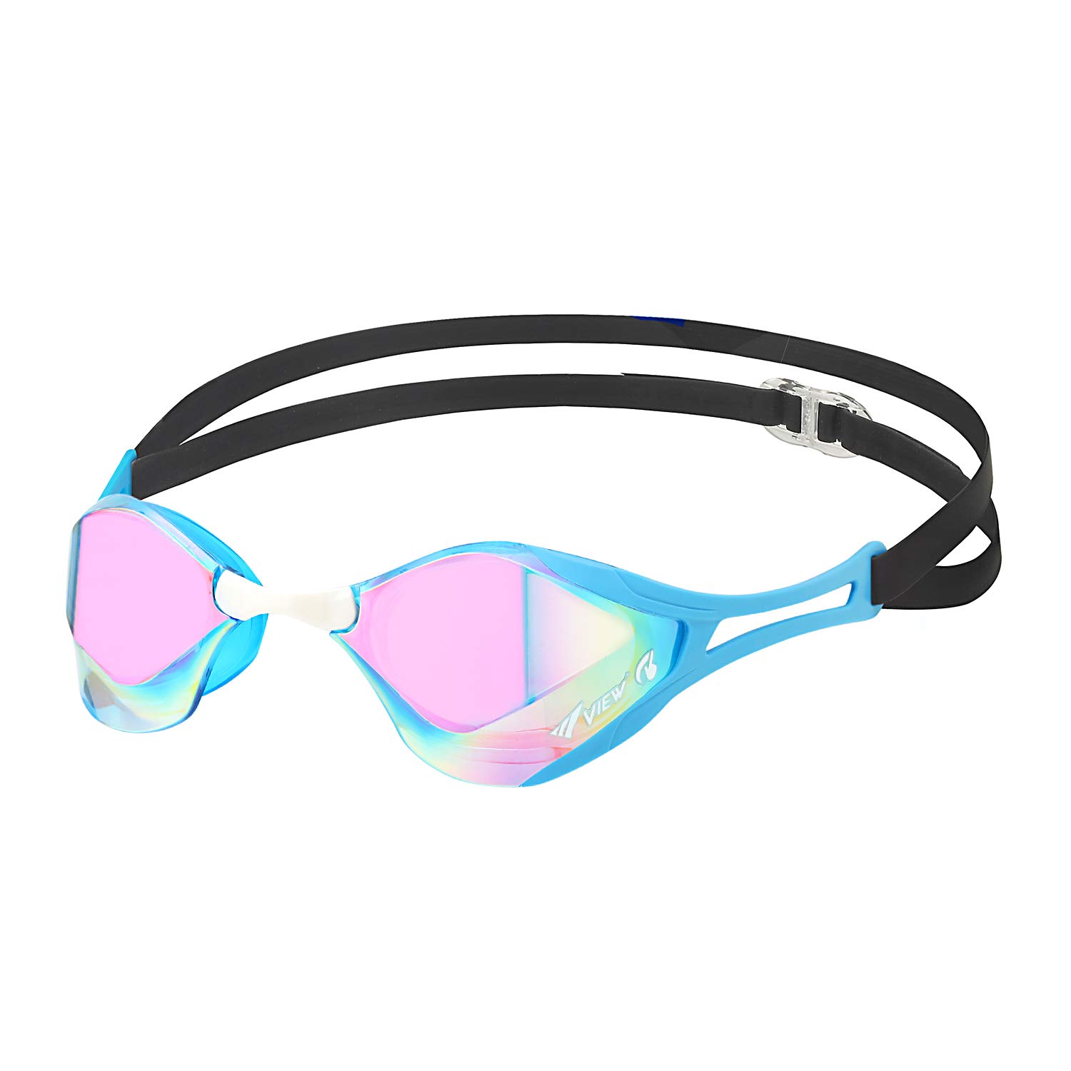 Swimming Goggles BladeFZERO Made in Japan Racing Mirror Type SWIPE Function Ages Adult FINA Approved V128SAM AMP [VIEW] Non-Cushioned Anti-Fog 10+
