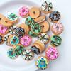 10/100Pcs Resin Donuts Miniatures Flatback Dollhouse Decor Accessories Charms Diy Craft Supplies Scrapbooking