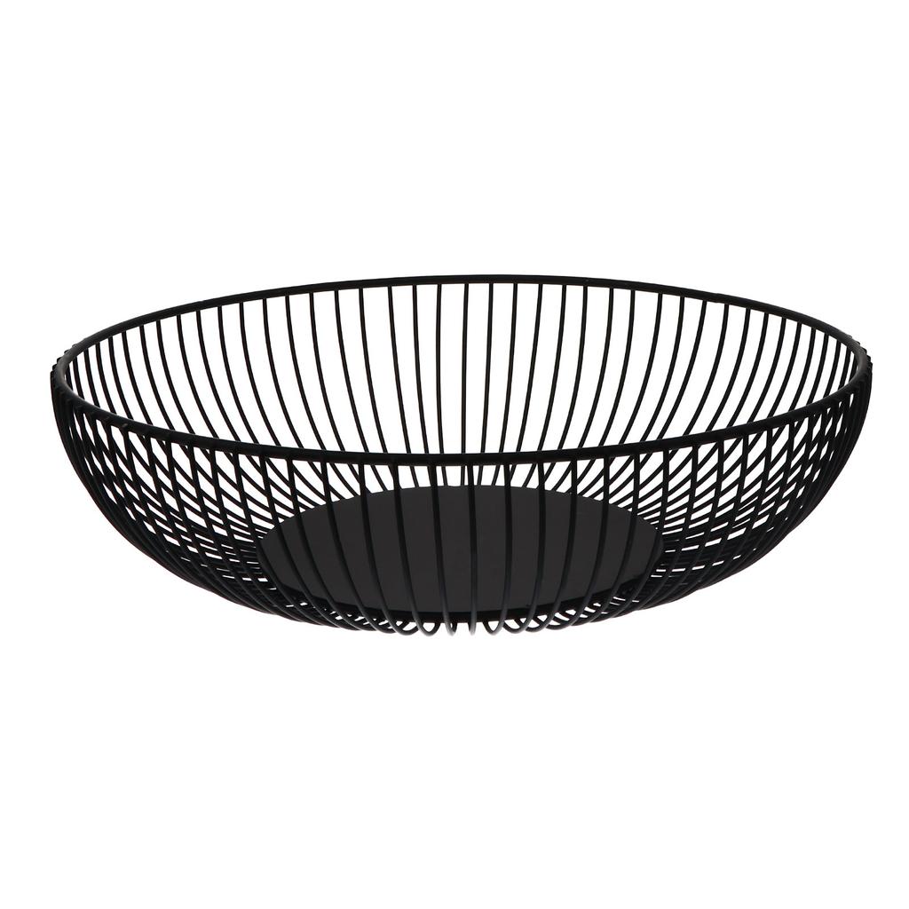 11 Inch Round Wire Fruit Basket Bowl Handmade Iron Snack Storage Decorative Kitchen ganizer Countertop Home Decoration Metal