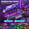 Stehschreibtisch Elektrischer Schreibtisch 48" x 24" Höhenverstellbar Gaming mit Steckdosen & LED-Leuchten Ergonomischer Sit-Stand-Auf-Ab Computer Tisch