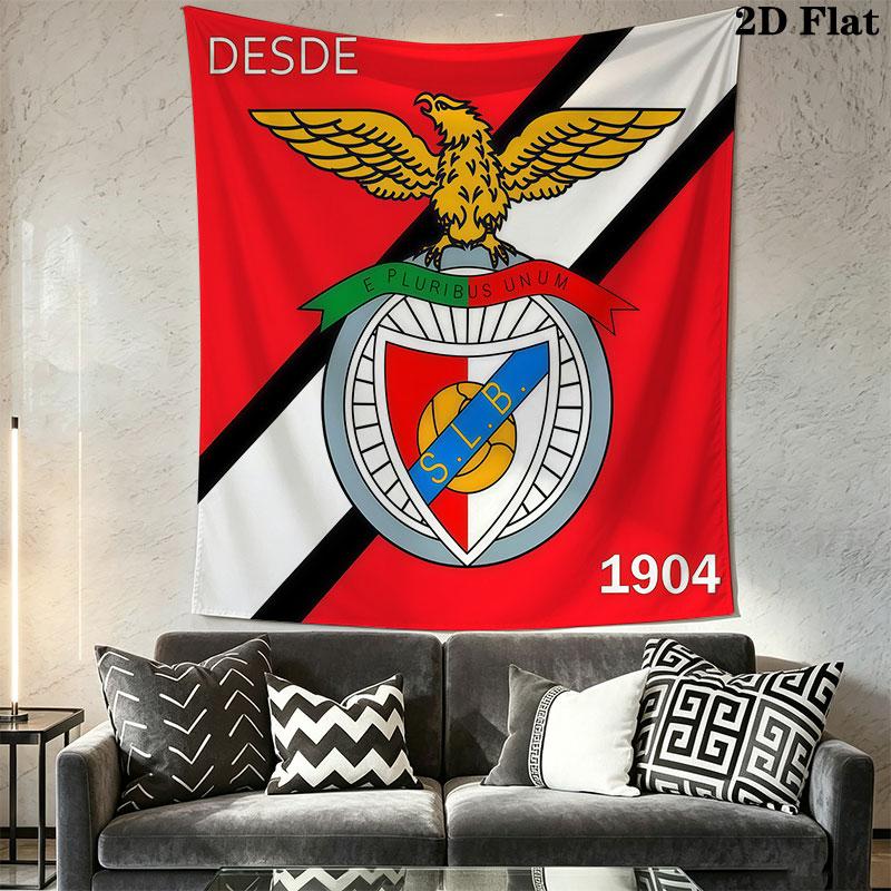 S.L. Benfica LOGO Wall Hanging Printed Fabric Blanket Decorative Tapestries for Bedroom Living Room Home Decor