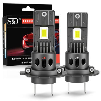 2 Stück H7 LED Scheinwerfer Canbus Birnen Mini Kabellos 30000LM 6000K CSP für Autoscheinwerfer Auto Turbo Lampen LED Automobil Plug&Play Licht