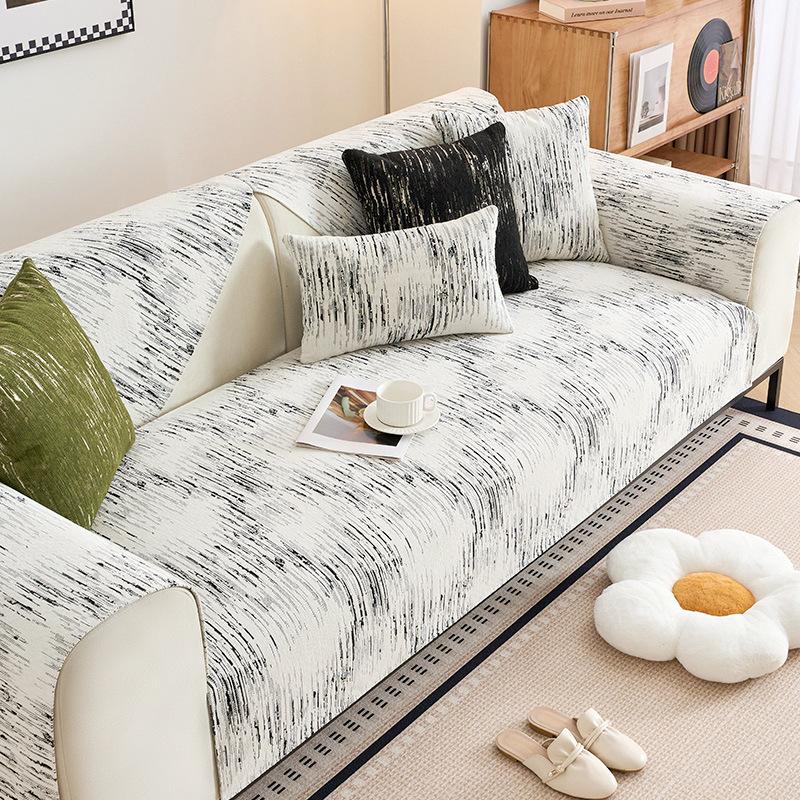 Four Season Universal Anti Slip Sofa Cover Comfortable Breathable Dust-proof Couch Cover Cloth   Chenier Sofa Cushion