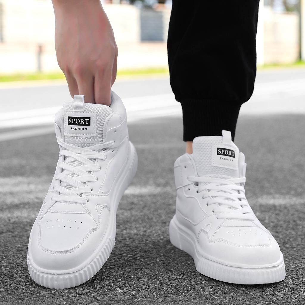 Męskie buty skórzane zimowe codzienne buty dla mężczyzn wysokie trampki luksusowe modne mokasyny wygodne damskie botki