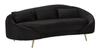 Sofa 3 Seaters Oslo With Cushions Black Cm 185X84X68