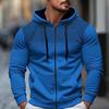 Men's Polka Dot Sporty Casual Fleece Cardigan Hoodie for Autumn/Winter