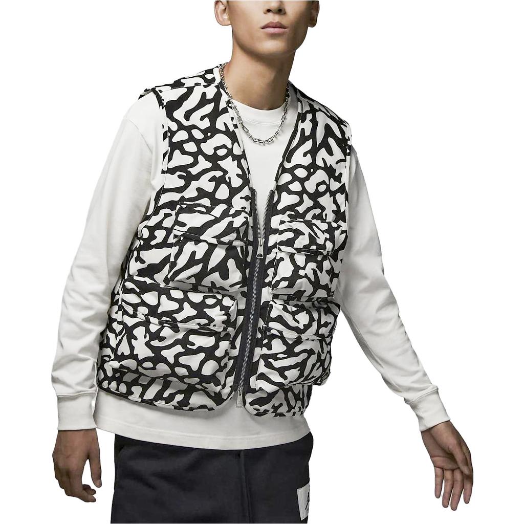 Jordan Gilet Girocollo con Motivo Flight Heritage Uomo Top Bianco Fantasma DX9731-030