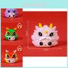 Adorable Year Of The Dragon Resin Figurine Cute Cartoon Desk Decor In Multiple Colors