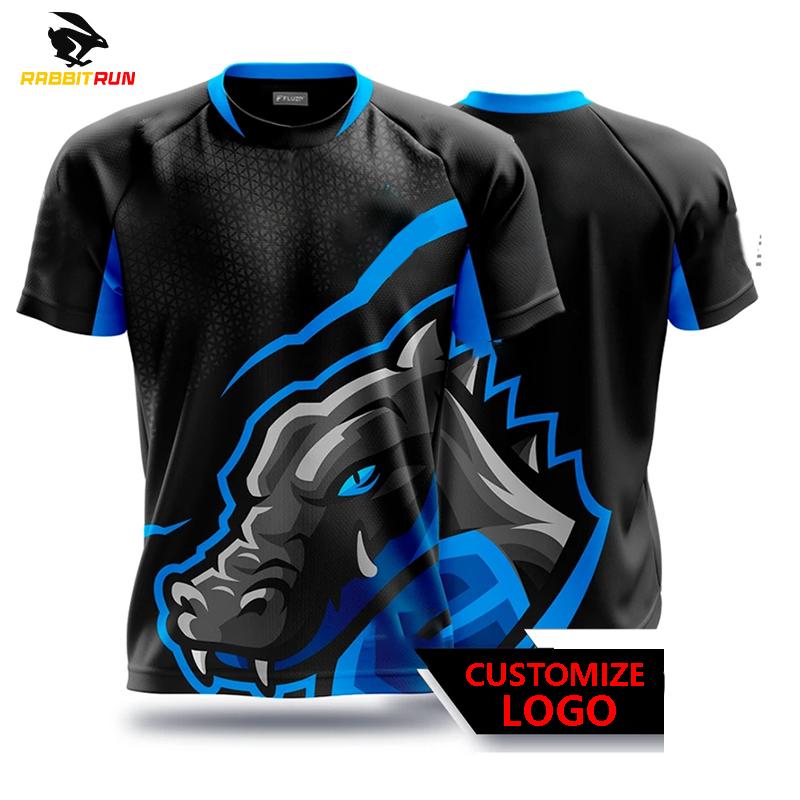 Men's T-shirt Quick Drying Tee Shirt Game competition Clothes Printed Short sleeve T shirts Boys Breathable Sport Tops