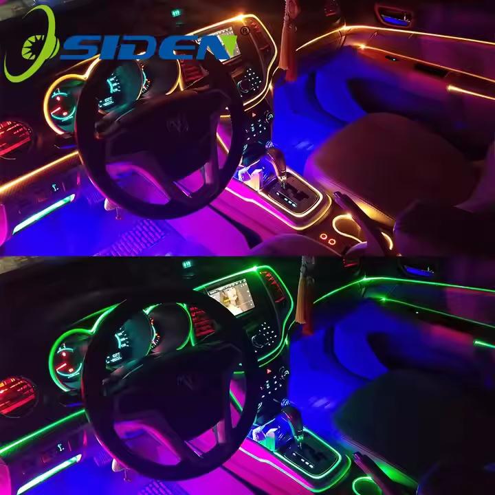 El Wire Blue interior Car LED strip Lights 1/3/5M Neon Wire DC12V for Automotive Car Interior Decor Sewing Edge Car LED Strip
