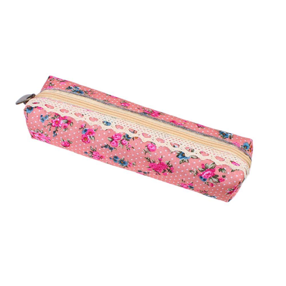 Lace Retro Flower Floral Vintage Makeup Bag Pencil Case Pencil Bag Cosmetic Bag Zipper Pouch
