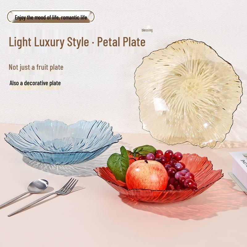Elegant Home-Style Petal Plate: Food-Grade Fruit & Snack Dish