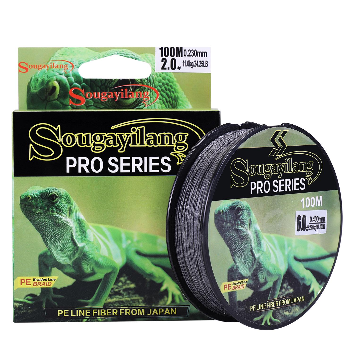 

100M брендовая мультифиламентная леска, плетеная из 100% полиэтилена, рыболовные снасти от 12,12 до 57,1 фунтов, 100 м 2.0 серый