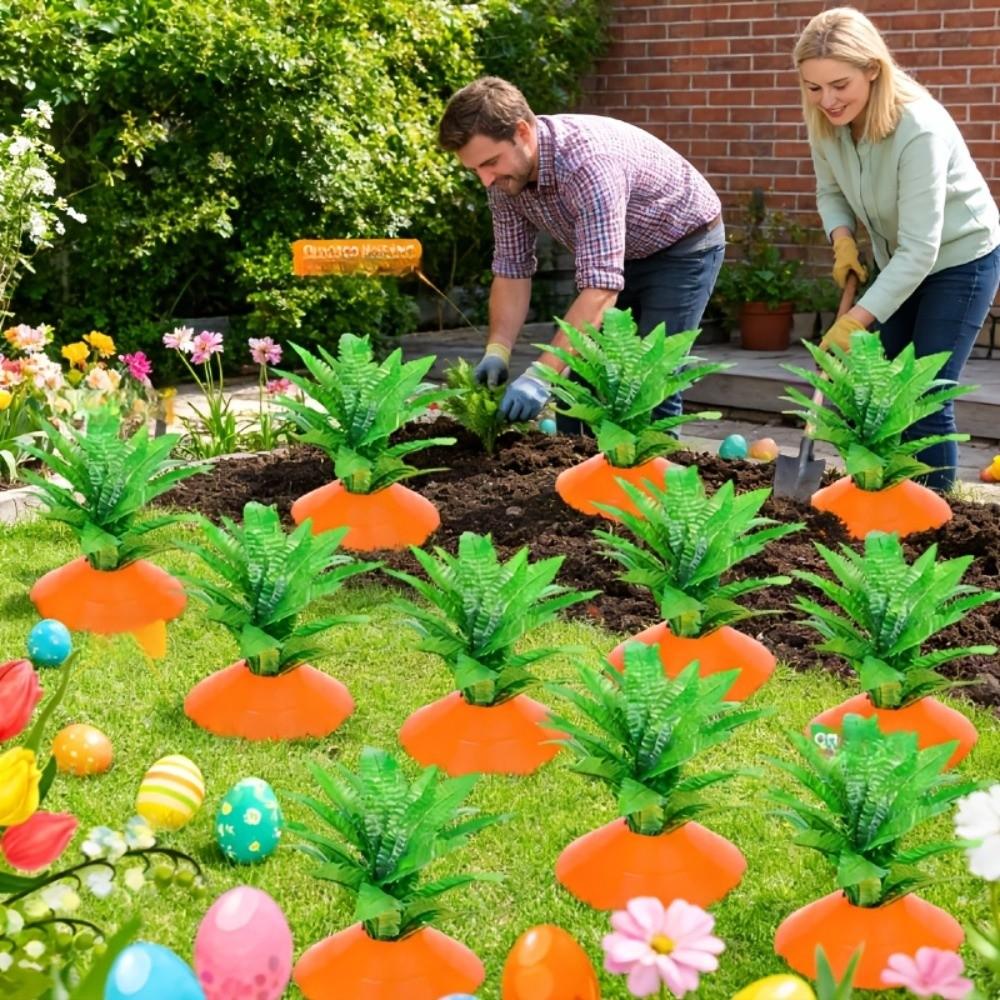 Creative Garden Stakes Colorful Carrots Ground Pile Crafts Easter Carrots Decor  Patios
