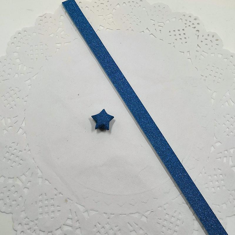 Glitter Origami Wishing Stars: Handmade Five-Pointed Colored Paper for Star Folding with Optional Colors