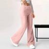 2025 Women's Wide-Leg Warm Plush Elastic Waist Pants