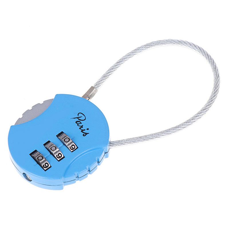 

3 Digit Password Combination Padlock Suitcase Luggage Metal Code Lock Mini Coded Keyed Anti-Theft Locks Drawer Lock Hardware синий