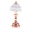 Miniature Dollhouse Table Lamp LED Desk Model Mini Light Decoration Children's Toy Dollhouse Play Accessories for Mini House Bedroom Pack of 2