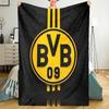 Borussia Dortmund Thema Bedruckte Decke - Perfekt für Sofa, Bett, Reisen & Outdoor-Nutzung | Maschinenwaschbar, Gemütlich & Langlebig.