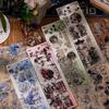 3 Sheets/Bag Chinese Style Classical Flower PET Stickers, Student Stationery for Diary Notebook Journal DIY Decoration