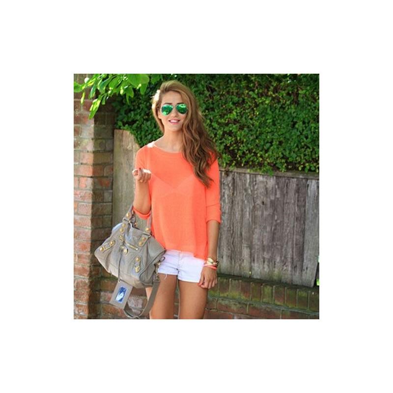 Chiffon Blouse For Women With Splicing For Daily Wear Fashion Gift