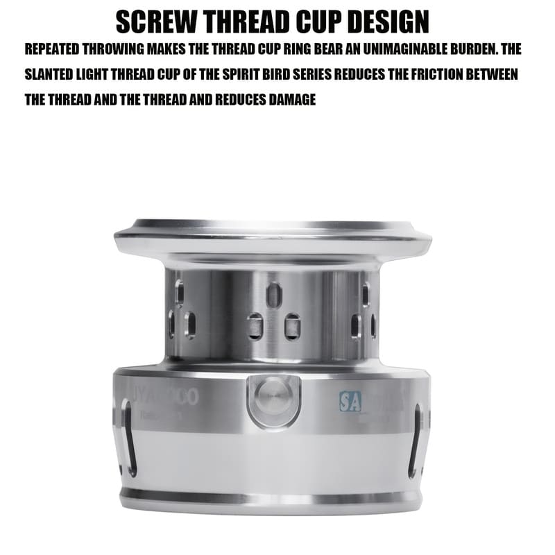 New Electroplated One-Way Seamless Spinning Reel CNC Spool Full Metal Swinging Lightweight Long Distance Fishing Reel with 6+1 Roller Bearings