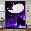 Window Kitchen Curtains for Living Room 2 Pieces Blackout Curtains Door Curtain D-demon S-slayer Partition Bedroom Decoration