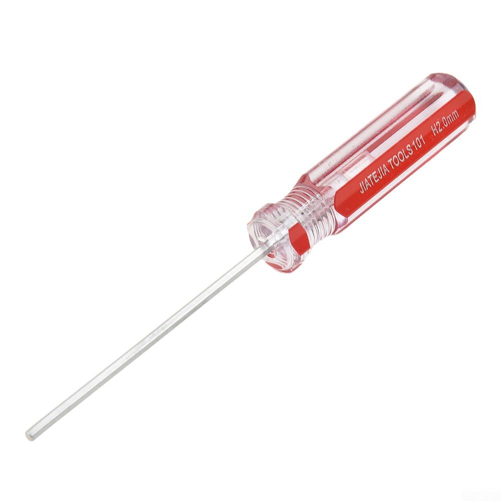 Models Hexagon Screwdriver Silver+Red Single Flat Head Hex Toys
