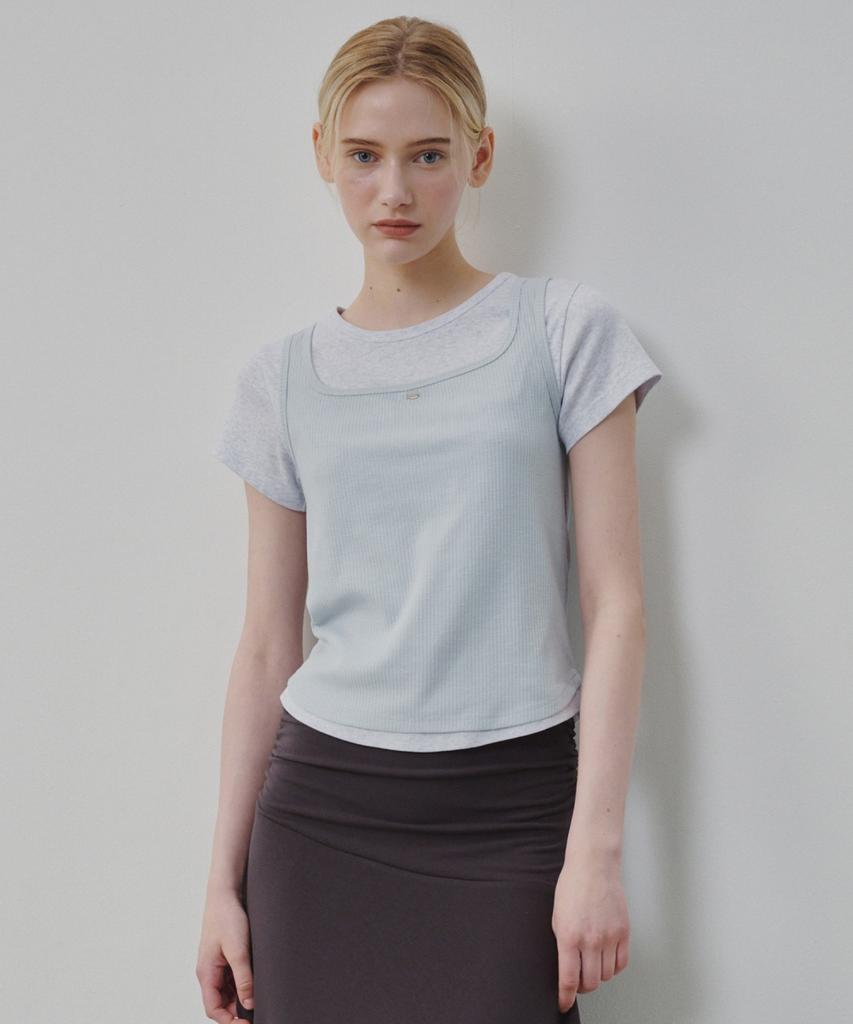Ollibeudeollibeu Slim Ribbed Sleeveless Oe6Me4380