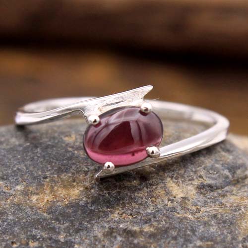 925 Sterling Silver Handmade Ring, Statement Jewelry, Garnet Ring, Natural Gemstone, Silver Charm Jewelry