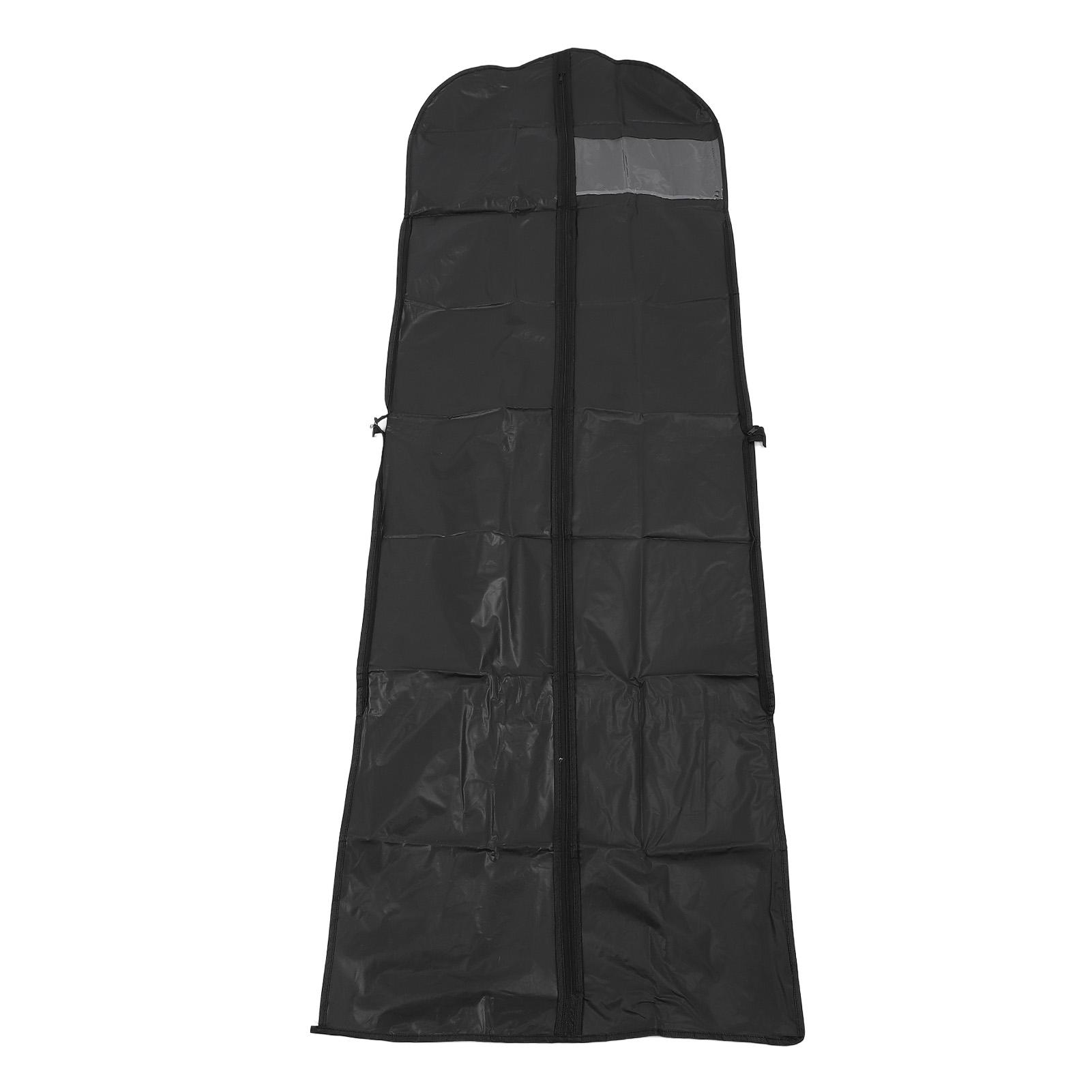 

23.62x70.87 дюйма Чехол для одежды Подвесной чехол для одежды Пылезащитный чехол для одежды для длинных платьев Костюмов Свадьбы чёрный