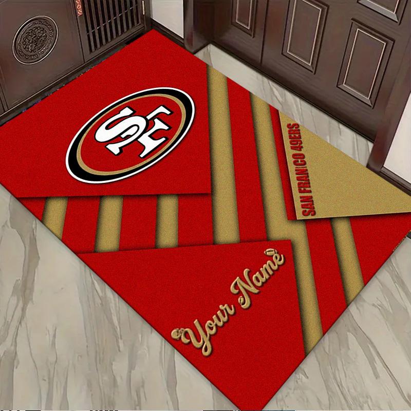 Benutzerdefinierter San Francisco 49ers Teppich für Wohnzimmer, Schlafzimmer, Zuhause, Sofa-Dekoration, Rutschfeste Bodenmatte für Kinder