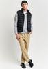 Winter Jacket GANT Light Gilet Quilted Vest Striped Look Black