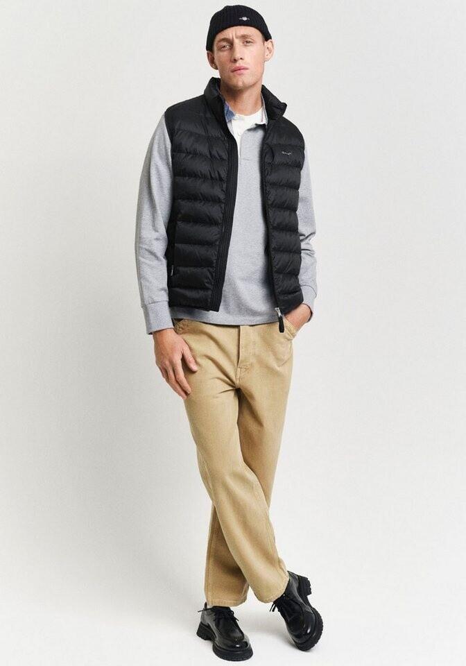 Winter Jacket GANT Light Gilet Quilted Vest Striped Look Black