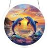Acrylic Window Hanging Pendant with Chain Printed Decoration Suncatcher Decorative Puzzle Sun Catchers Gifts for Women Men Mom
