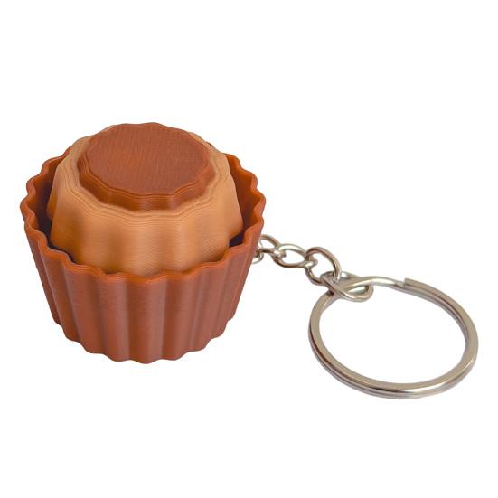 Schlüsselanhänger Anhänger Langsam Rückfedernd Simulierte Dessert-Optik 3D-Druck Textur Fingerspitzen-Spielzeug Realistischer Lebensmittel-Schlüsselanhänger