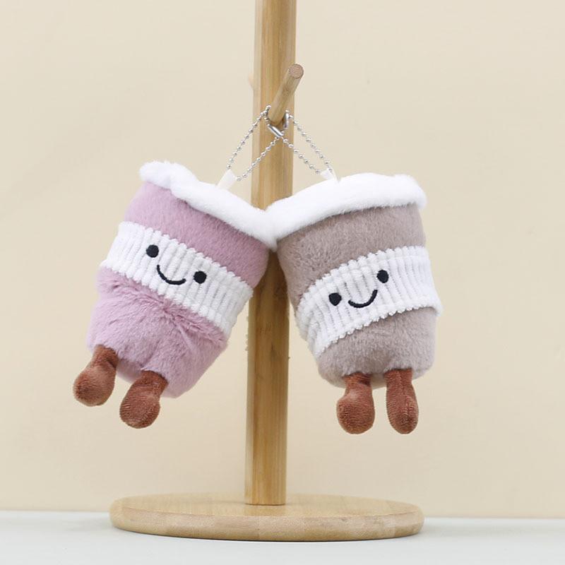 Tea Cup Adorable Plush Toy Keychain With Soft Pp Cotton Filling Girls For