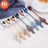 Hi 7pcs Musical Note Coffee Spoons Stainless Steel Coffee Tea Stirring Spoons Ice Cream Dessert Spoon