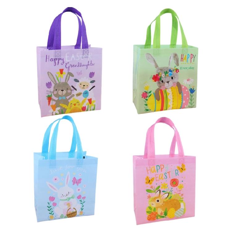 

4PCS Easters Themed Bags Easters Supplies Children Craft Bag Handmade Festival Basket for Craft and Holiday Decorations 1