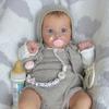 NPK 48cm Reborn Baby Toddler Girl Very Soft Cloth Doll Stuffed Toy Lifelike Real Soft Touch