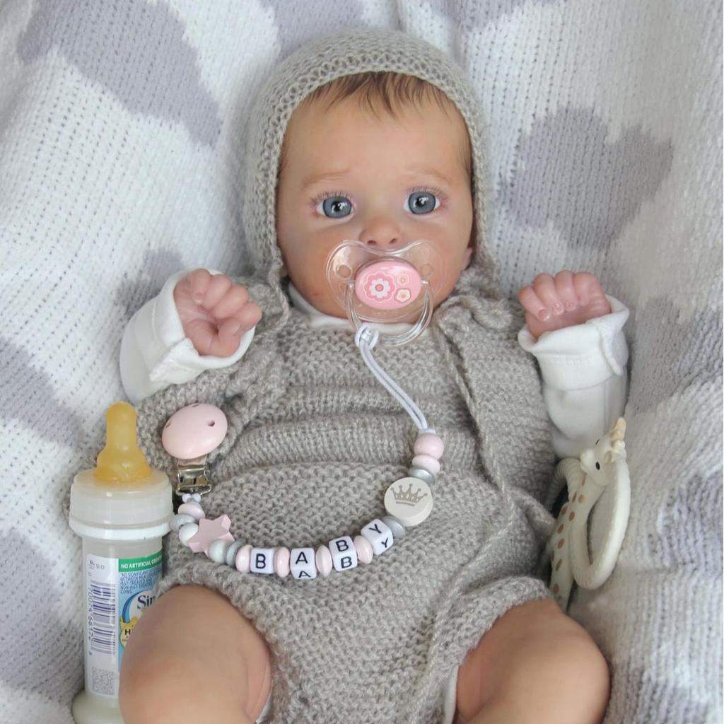 NPK 48cm Reborn Baby Toddler Girl Very Soft Cloth Doll Stuffed Toy Lifelike Real Soft Touch