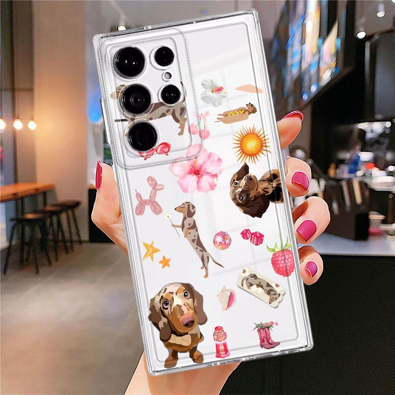 Cartoon Cat And Dog Phone Cover Case for Samsung Galaxy S26 S21 S22 FE Note 20 Ultra 10 S20 Plus S24 S23 Ultra S25 Edge