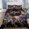 Fashion Slayer Heavy Metal Band Music Bedding Set Single Twin Full Queen King Size Bed Set Kids Bedroom Duvetcover Set